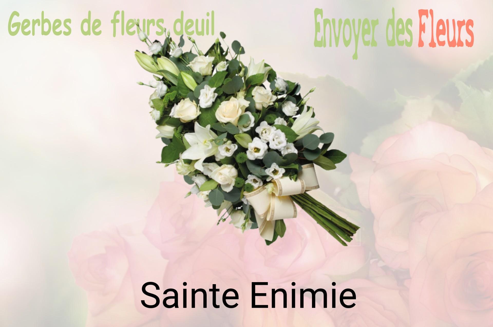 Gerbe de fleurs de deuil livrée à Sainte-Enimie